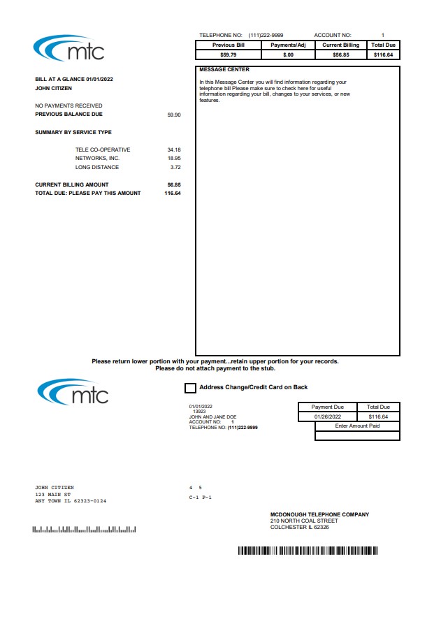  Minol USA business utility bill 